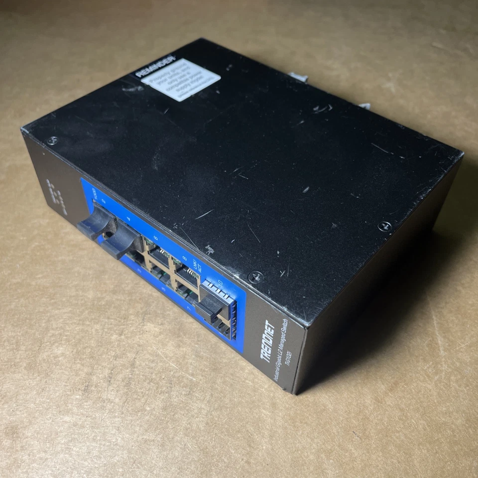 TRENDnet TI-G102i 10-Port Industrial Gigabit L2 Managed DIN-Rail Switch - Image 2 of 4