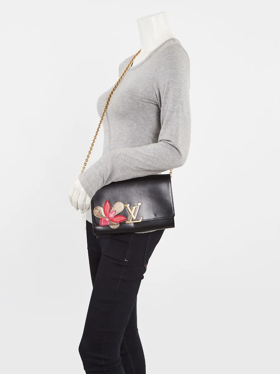 Louis Vuitton Black Leather Python Chain Louise I… - image 2