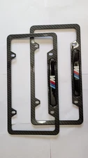 BMW M License Plate Frame (Carbon Fiber) - 2 Pc Set For M BMW Car