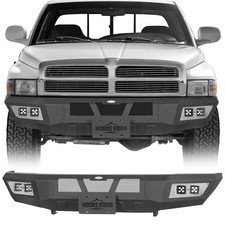 Fit 1994-2002 Dodge Ram 1500 2500 3500 Heavy Duty Steel Front Bumper Wled Light