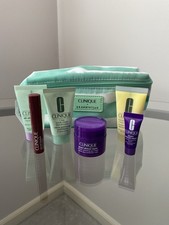 Clinique Skincare Travel Set With Makeup Bag - NEW