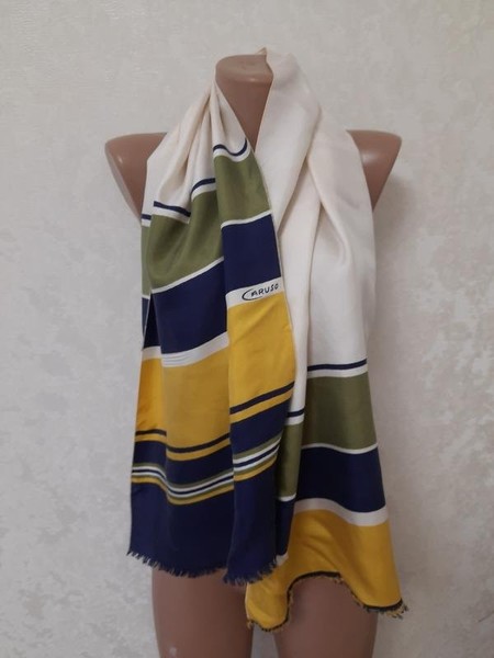 Women Caruso Scarf White Silk One size