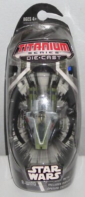 Titanium Series Die-Cast STAR WARS A-WING Metal Figure Stand 2007 Dented Package