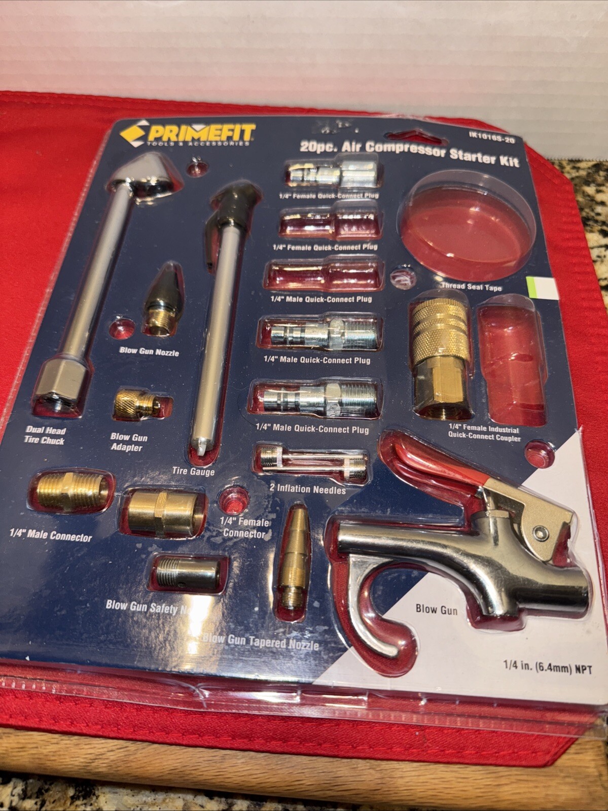 Primefit Tools and Accessories Air Accessory Kit 15 Pc Starter Open Package