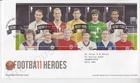 WEMBLEY PMK GB ROYAL MAIL FDC 2013 FOOTBALL HEROES STAMP SHEET