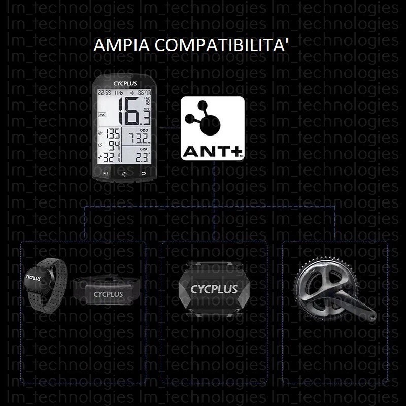 Sensore di Cadenza e Velocità CYCPLUS C3 Bluetooth ANT+  Bici Ciclismo distanza - Immagine 3 di 4