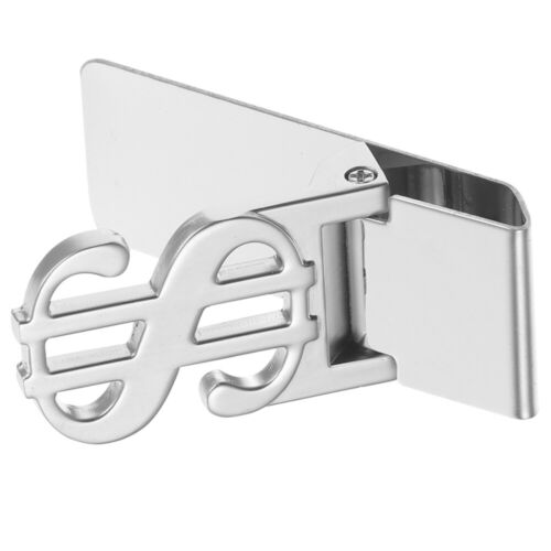 Stainless Steel Money Clip Cash Holder Slim Credit Card Wallet Clamp - Picture 1 of 12