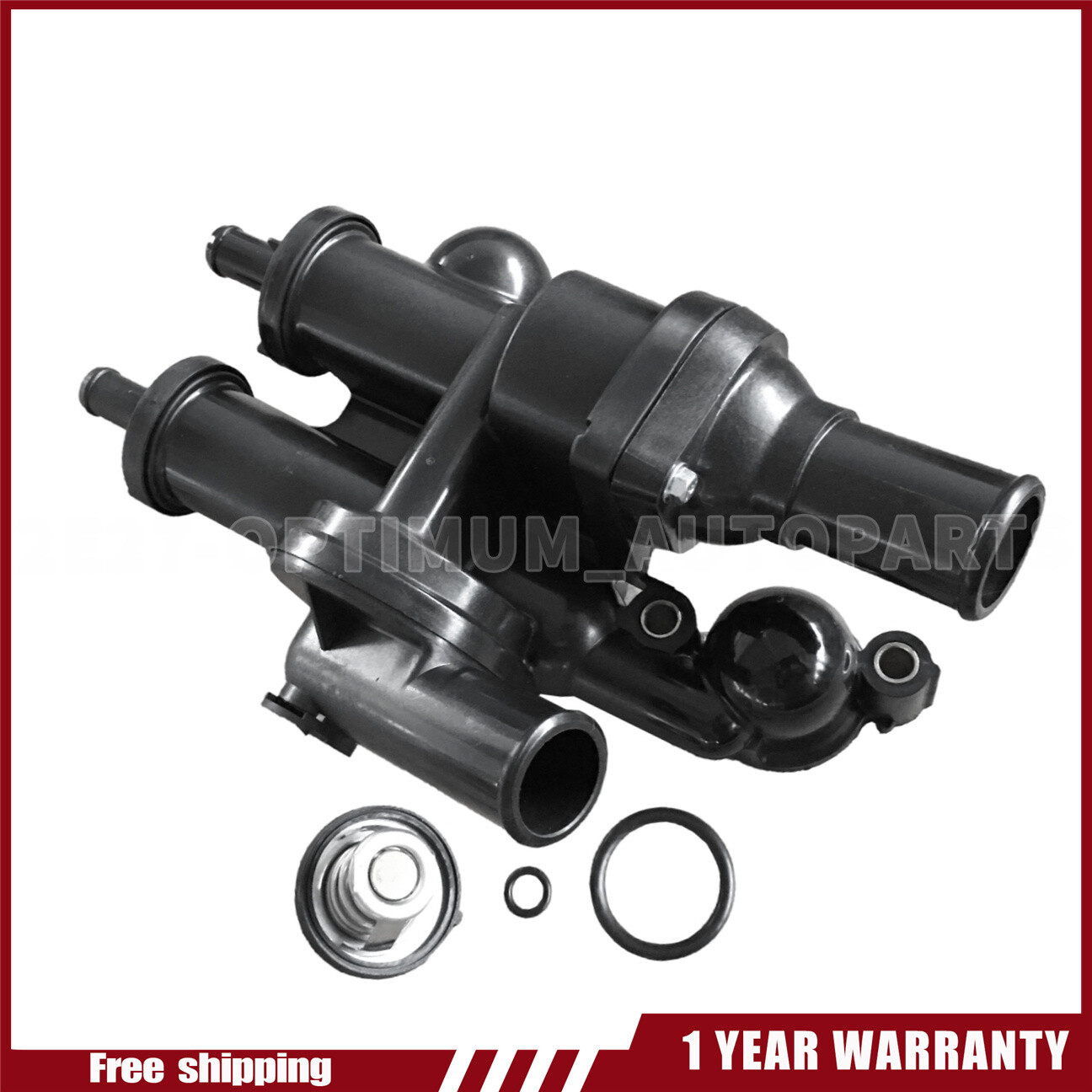 Thermostat Housing w/ Thermostat For 0718 Chrysler Sebring Caliber