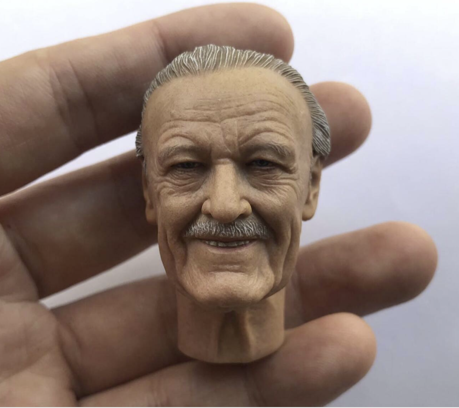 1/6 old man head w/ eye glasses for 12