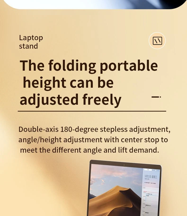 Laptop Stand Aluminium Alloy Rotale Stand Macbook Laptop Portable Fold Holder