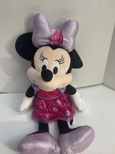 Disney Minnie Mouse  Bows A Glow  Plush 17  Talking Light Up Rose Stuffed Animal