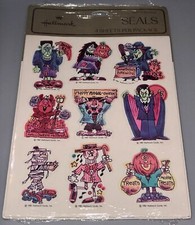 NEW OLD STOCK- 1 Pack Of 4 Sheets 1981 Hallmark Vintage Halloween Sticker Seals