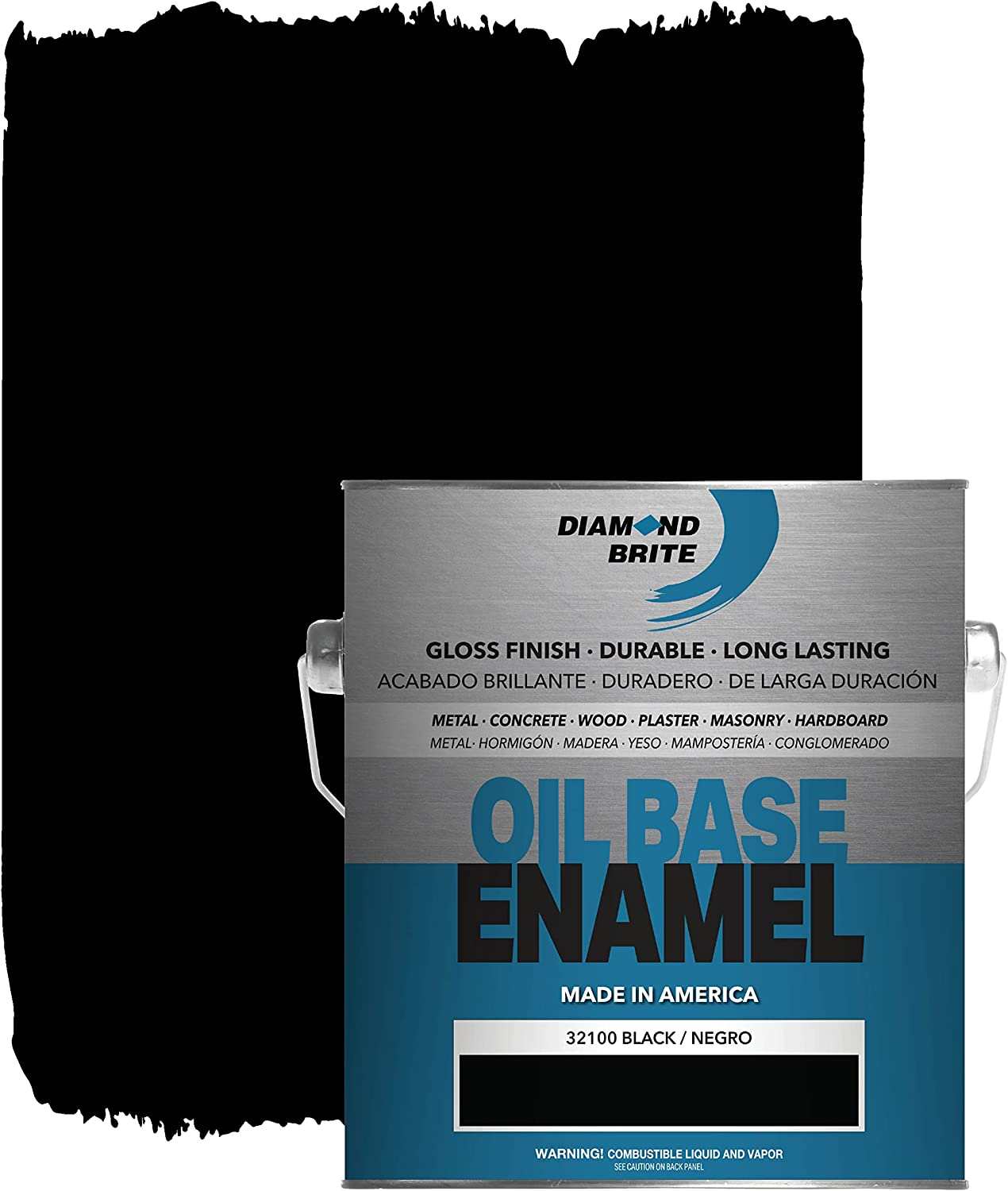 1 Gallon Oil Base Enamel Paint in Black 321001 705353272684 eBay