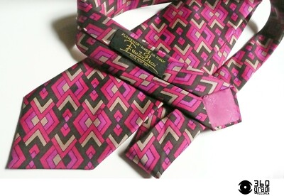 Emilio Pucci Florence Seidenkrawatte Vintage Made in Italy 70er Jahre