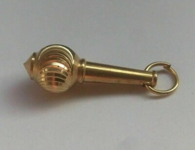 Brass Bajrangi Gada 1.5 inch  Lord Hanuman Pendant for good luck wealth health