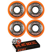 Labeda Asphalt Inline Roller Hockey Wheels 59mm Orange 85A 4-Pack Bones Reds