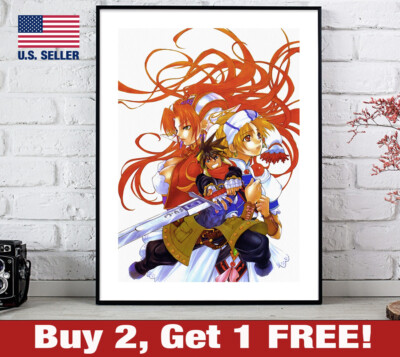 Grandia Poster 18'' x 24'' Print Anime Game Room Wall Art 4
