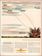 1944 WW2 Ad SHELL Aviation Fuels How AAF High Level DoesPrecision Bombing 102524