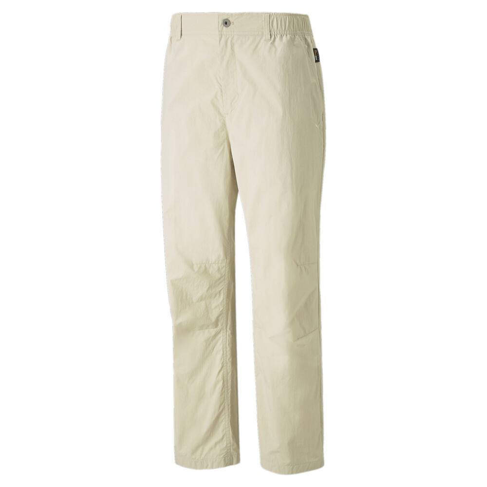 Брюки Puma Mmq Fast Green Мужские бежевые повседневные спортивные брюки 53799688