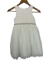 Couture Princess Party Dress Bejeweled Wedding Communion Tulle Dress Size 6X/7