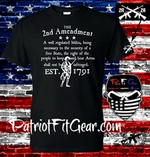 t shirt,The Second Amendment,A Well Regulated Militia,Molon Labe,Guns Rights,2A