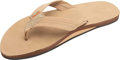Men's Rainbow Leather Single Layer Wide Strap with Arch 301ALTS Sierra Brown New