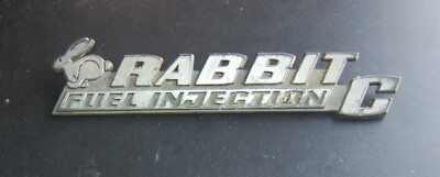 VW Rabbit C Fuel Injected Original Plastic OEM Emblem/Badge 342A | eBay