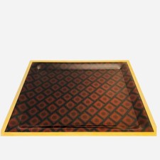 🟢 grande XL vassoio in lucite orig. Victor Vasarely 1971