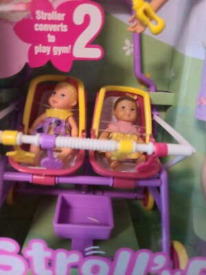 Barbie & Krissy Stroll 'n Play 3-in-1 Fun Dolls Set 2001 Mattel