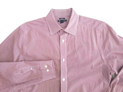 15.5 Red Burgundy Micro Gingham 