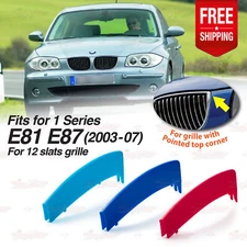 M-Sport 12 Slats Kidney Grille Color Cover Clip for BMW 1 Series E81 E87 2003-07
