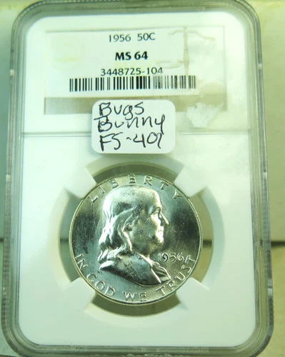 1954 Franklin half dollar NGC MS64 *FS 401 bugs bunny* BR