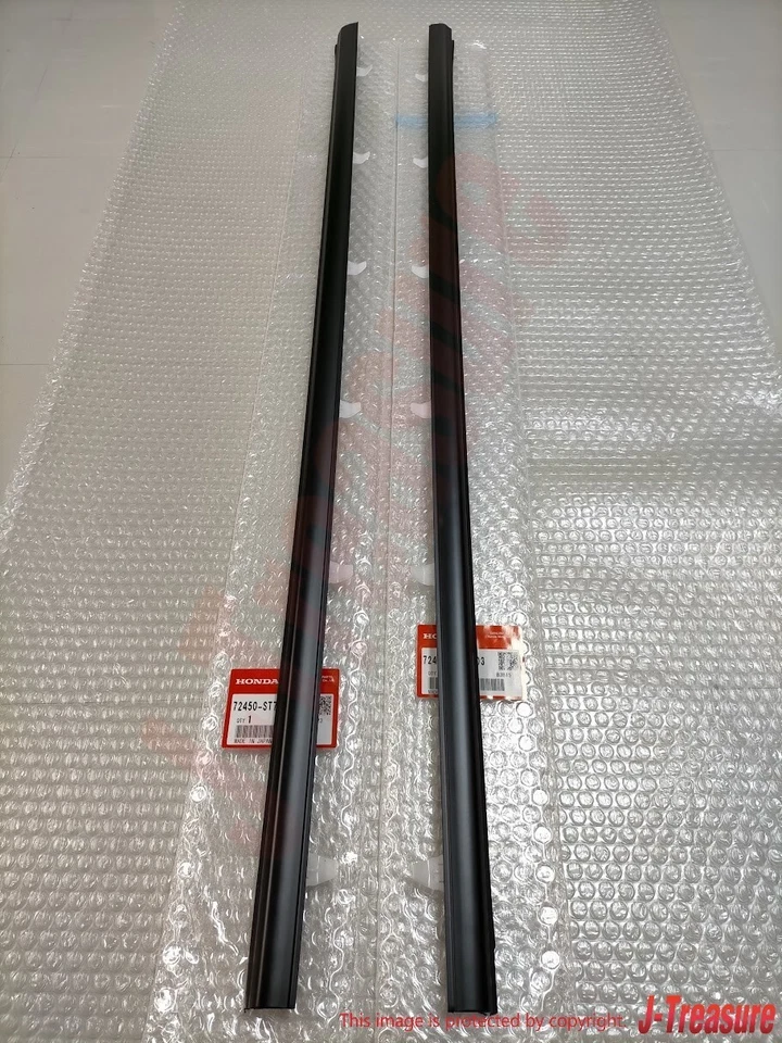 HONDA ACURA INTEGRA DC1 DC2 Juego de molduras de ventana de puerta delantera genuina derecha y derecha OEM Foto 2 de 4