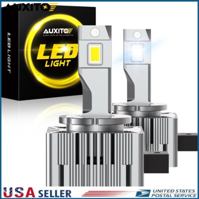AUXI D3S D3R 80000LM LED Headlight High Low Beam HID Xenon Replace Bulbs 6500K H