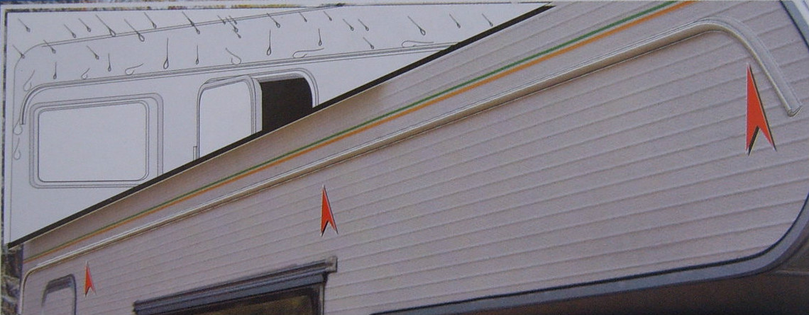 Fiamma Drip Stop 300 3M Long Door Gutter Rain Deflector Caravan Motorhome