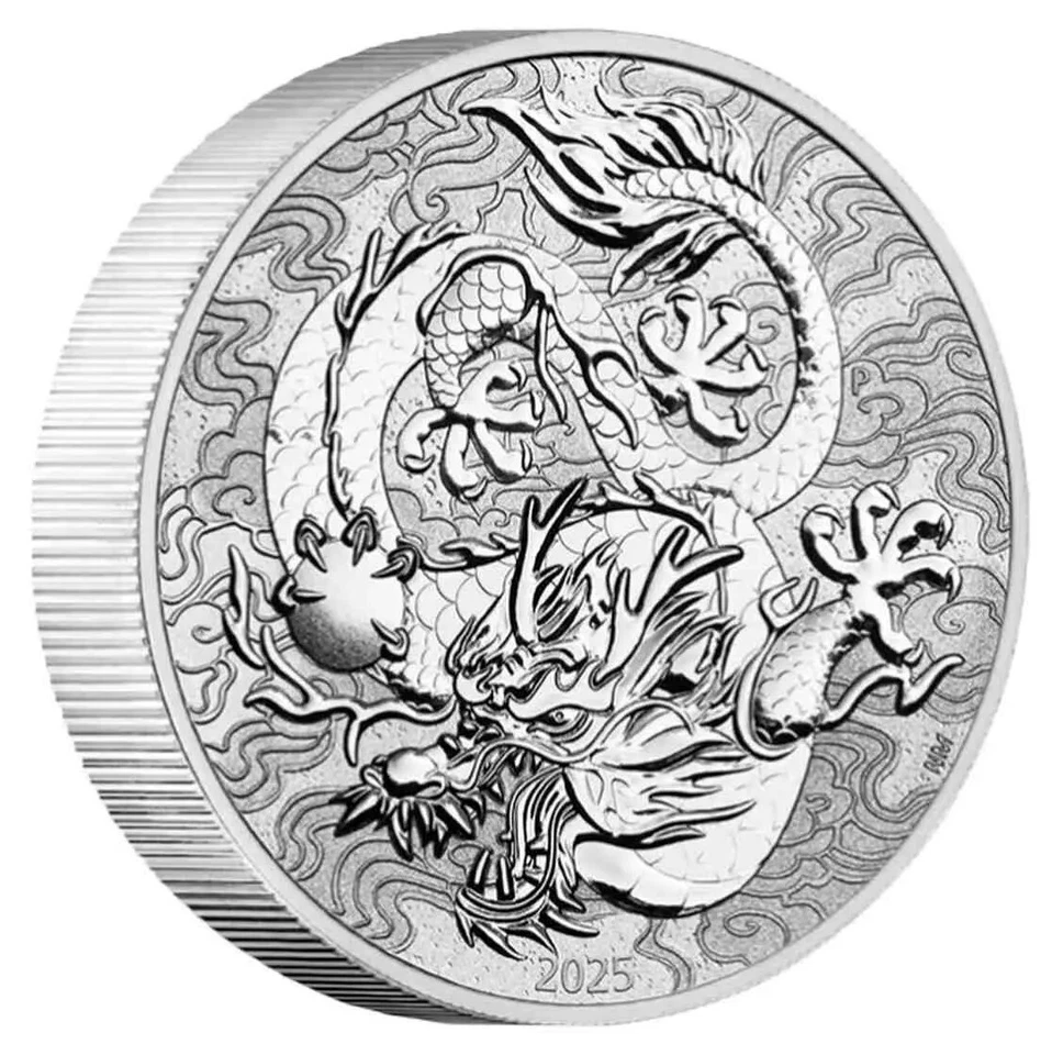 Silbermünze 10 oz Chinese Myths and Legends - Dragon 2025  #4. BU Silber 999 - Bild 2 von 3