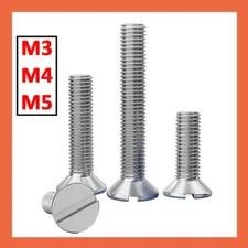 M3 M4 M5 Slotted Cheese Head Machine Screws A2 304 Stainless Steel Slot Bolts