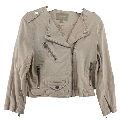 NWT Banana Republic Hacking Jacket Vest Faux Leather Asymmetrical
