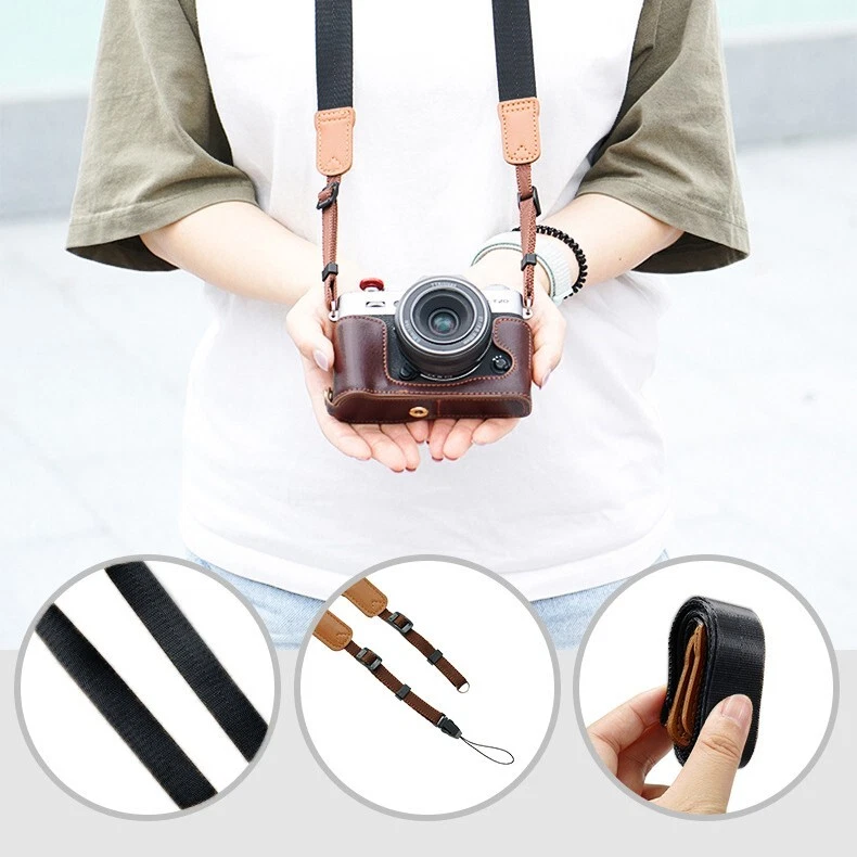 Correa para el cuello de cámara ajustable de liberación rápida para cámaras DSLR/SLR/sin espejo negra Foto 4 de 4