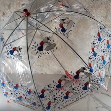 VINTAGE PEANUTS SNOOPY RAINY DAYS VINYL CHILD'S UMBRELLA