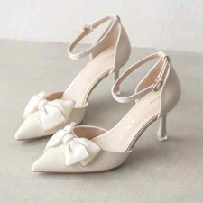 Medium Heel Heel Shoes Pointed Toe Stilettos Elegant Dress Weddings Bridal Party