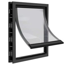 Puerta para perros con solapa magn tica transparente suave en color negro US NEW