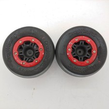 Bad Hexes 2x Dragworxrc 110 Short Course Drag Rear Tires On Beadlock Wheels