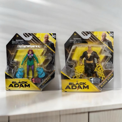 Black Adam 1st Edition & Cyclone Action Figure Spin Master 4  Tall 2022 Lot Of 2