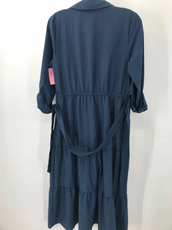 Б/у Lucky Brand синий размер средний макси платье с длинным рукавом - Изображение 2 из 3