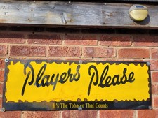 Vintage Players Please Enamel Signs