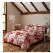 Catherine Lansfield Double Christmas Duvet Set "Let It Snow"  ***no packaging** 