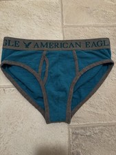 Vintage Rare American Eagle Men’s Fly-Front Brief Size Small (Very Rare), Blue