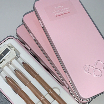 AOU Blending Lip Pencil Mini & Sharpener SET 1.1g*3ea +Case LIMITED EDITION