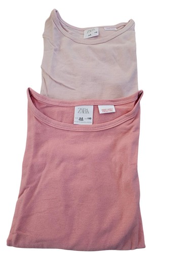 Paket ZARA Top Mädchen weiche Baumwolle Langarm T-Shirt 4-5 rosa Eichhörnchen Blume mehr - Bild 2 von 5